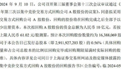 今年第三次!药明康德拟三个月内再次回购10亿元人民币A股股票