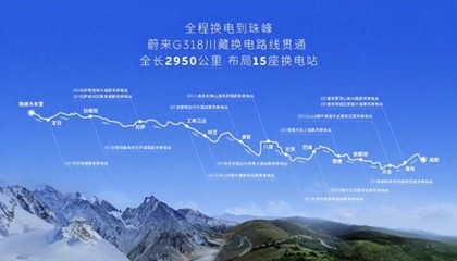 蔚来318川藏换电路线贯通,全程换电直达珠峰成为现实