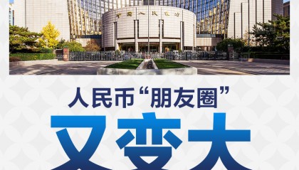 “朋友圈”再扩容 人民币国际化稳步推进