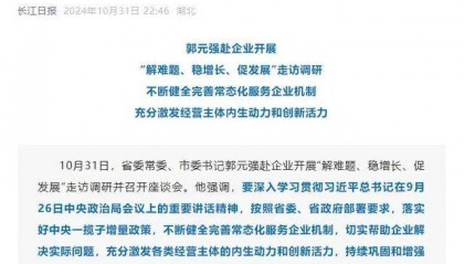 他已任武汉市委政法委书记