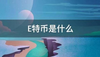 E特币是什么