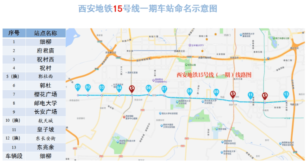 西安地铁15号线一期预计开通时间→